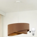 Brilagi - LED Luster na sajli LYRA 1xE27/15W/230V smeđa/zlatna