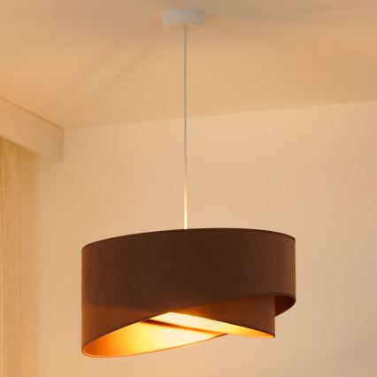 Brilagi - LED Luster na sajli LYRA 1xE27/15W/230V smeđa/zlatna