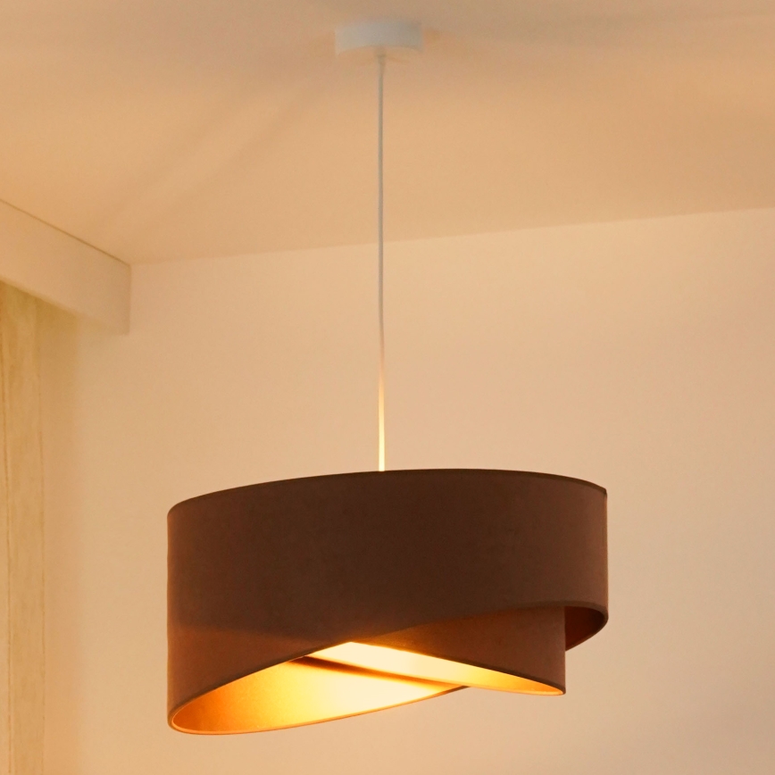 Brilagi - LED Luster na sajli LYRA 1xE27/15W/230V smeđa/zlatna