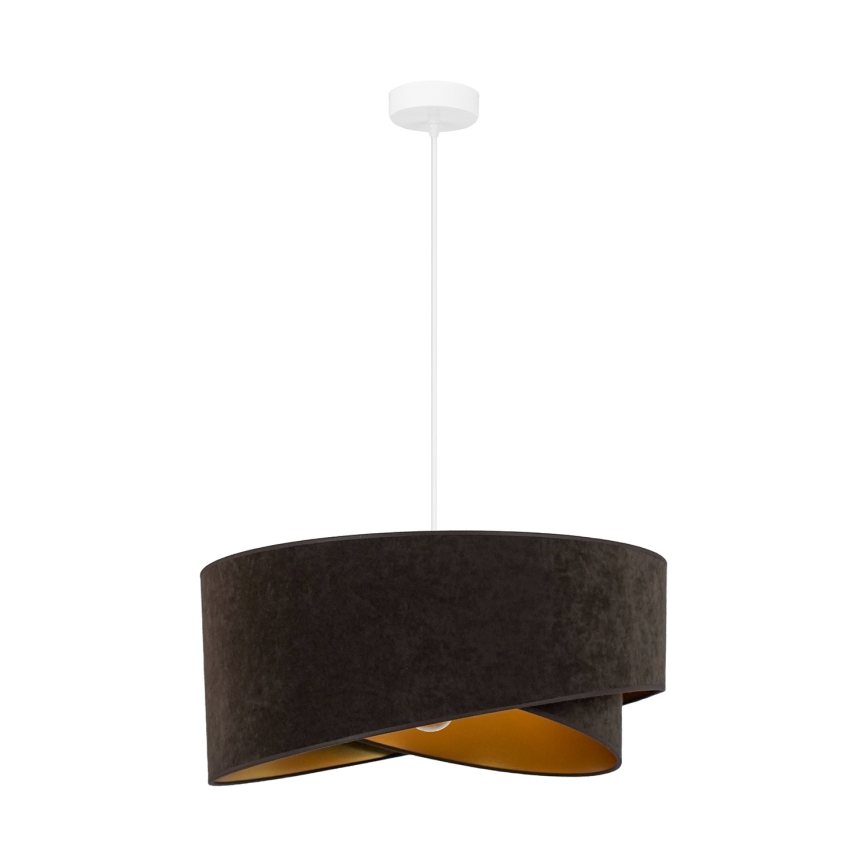 Brilagi - LED Luster na sajli LYRA 1xE27/15W/230V tamno smeđa/zlatna