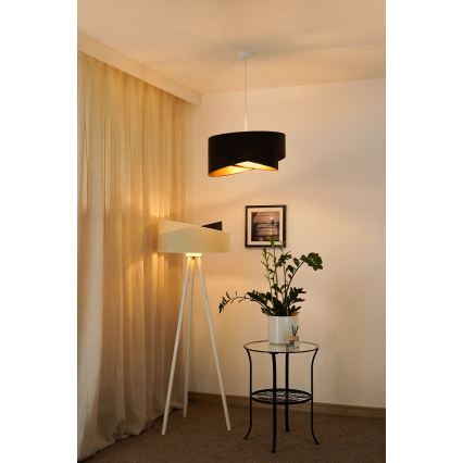 Brilagi - LED Luster na sajli LYRA 1xE27/15W/230V tamno smeđa/zlatna
