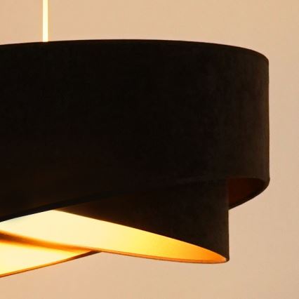 Brilagi - LED Luster na sajli LYRA 1xE27/15W/230V tamno smeđa/zlatna