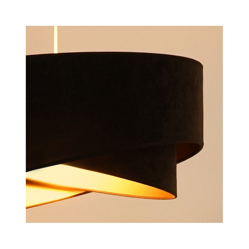 Brilagi - LED Luster na sajli LYRA 1xE27/15W/230V tamno smeđa/zlatna