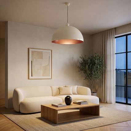 Brilagi - LED luster na sajli METALO 1xE27/40W/230V pr. 60 cm bež/bakrena