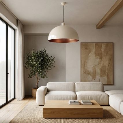 Brilagi - LED luster na sajli METALO 1xE27/40W/230V pr. 60 cm bež/bakrena