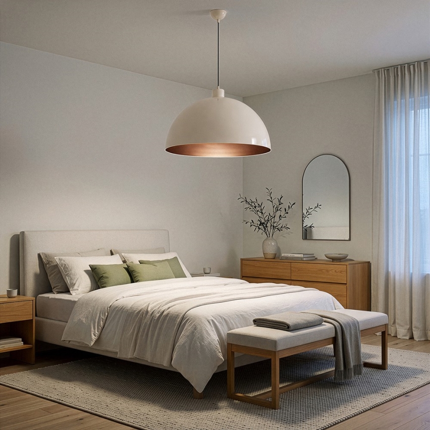 Brilagi - LED luster na sajli METALO 1xE27/40W/230V pr. 60 cm bež/bakrena