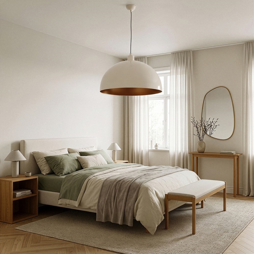 Brilagi - LED luster na sajli METALO 1xE27/40W/230V pr. 60 cm bež/bakrena