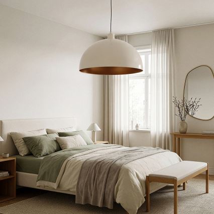 Brilagi - LED luster na sajli METALO 1xE27/40W/230V pr. 60 cm bež/bakrena