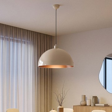 Brilagi - LED luster na sajli METALO 1xE27/40W/230V Ø 40 cm, bež/bakrena