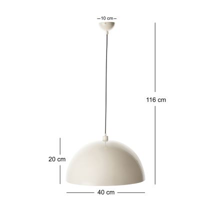 Brilagi - LED luster na sajli METALO 1xE27/40W/230V Ø 40 cm, bež/bakrena