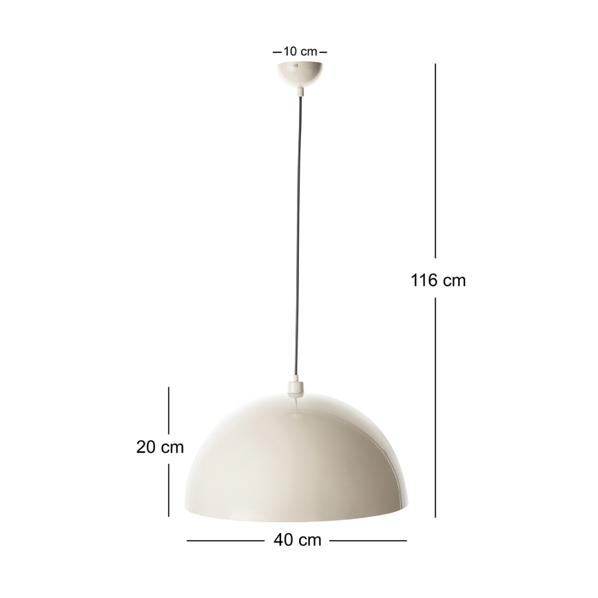 Brilagi - LED luster na sajli METALO 1xE27/40W/230V Ø 40 cm, bež/bakrena