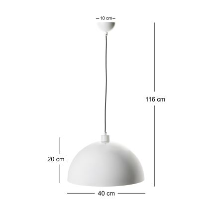 Brilagi - LED luster na sajli METALO 1xE27/40W/230V Ø 40 cm bijela/bakrena