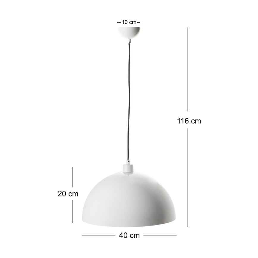Brilagi - LED luster na sajli METALO 1xE27/40W/230V Ø 40 cm bijela/bakrena