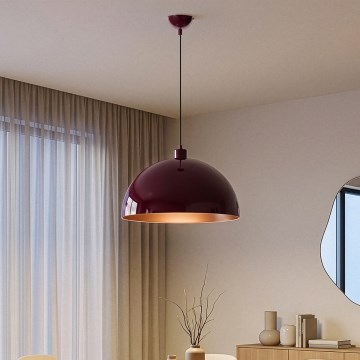 Brilagi - LED luster na sajli METALO 1xE27/40W/230V Ø 40 cm bordo/bakrena