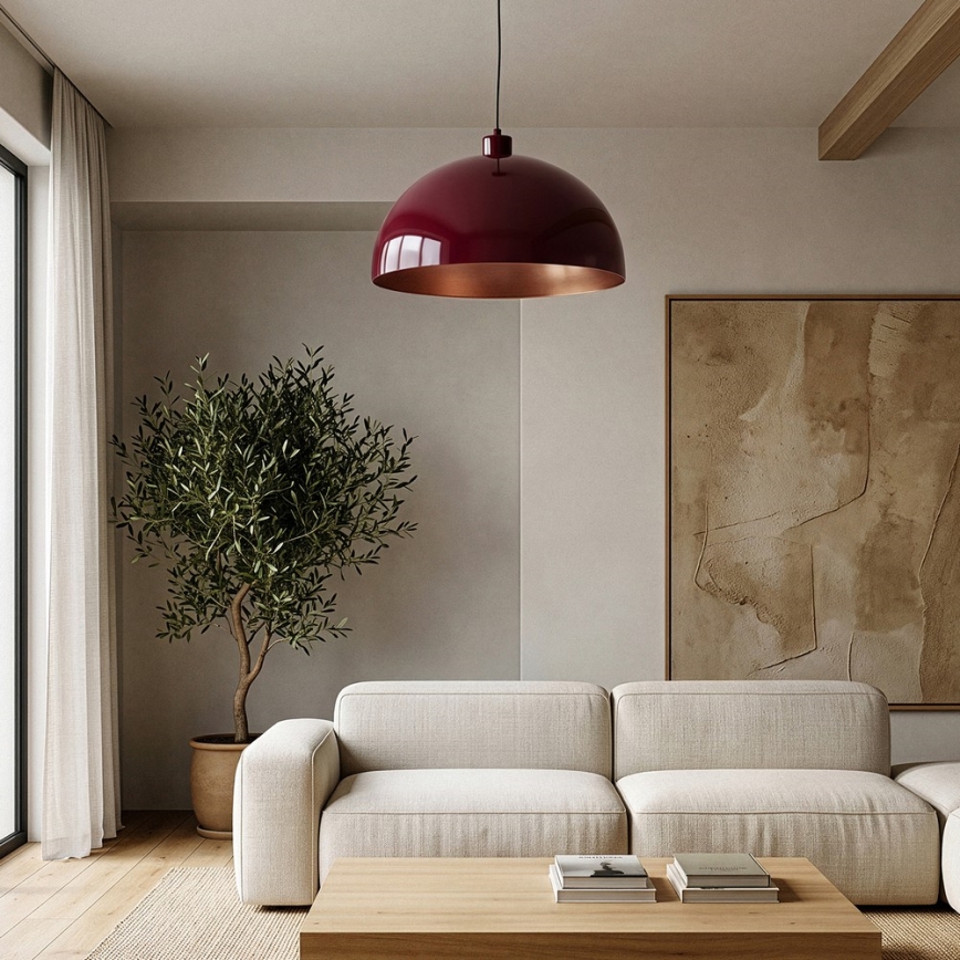 Brilagi - LED luster na sajli METALO 1xE27/40W/230V Ø 40 cm bordo/bakrena