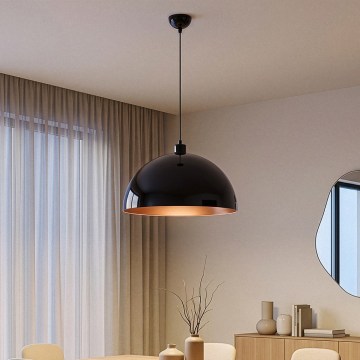 Brilagi - LED luster na sajli METALO 1xE27/40W/230V Ø 40 cm crni/bakreni