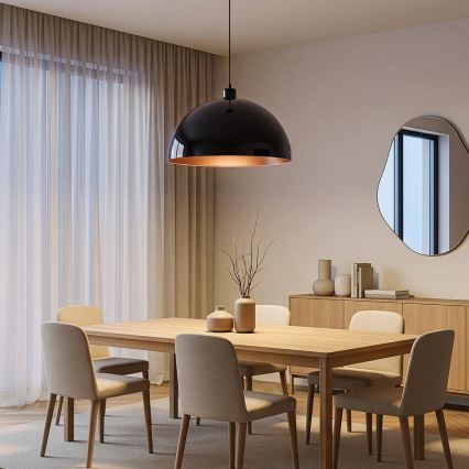 Brilagi - LED luster na sajli METALO 1xE27/40W/230V Ø 40 cm crni/bakreni