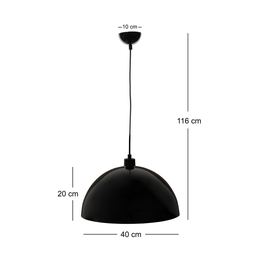 Brilagi - LED luster na sajli METALO 1xE27/40W/230V Ø 40 cm crni/bakreni