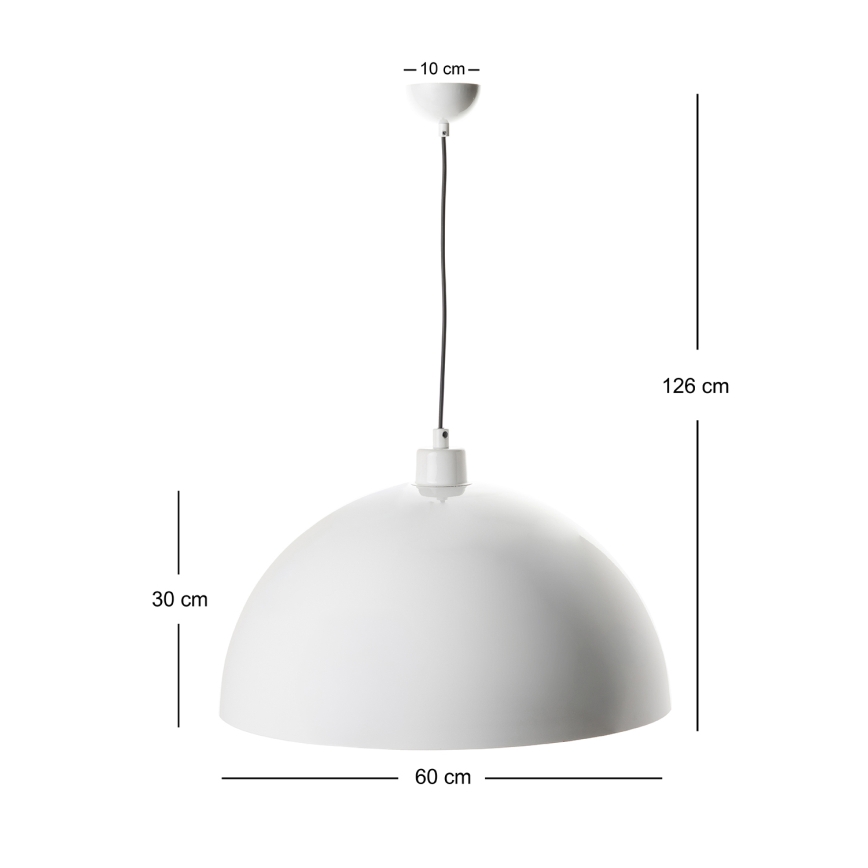 Brilagi - LED luster na sajli METALO 1xE27/40W/230V Ø 60 cm bijela/bakrena