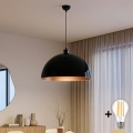 Brilagi - LED luster na sajli METALO 1xE27/40W/230V Ø 60 cm crna/bakarna