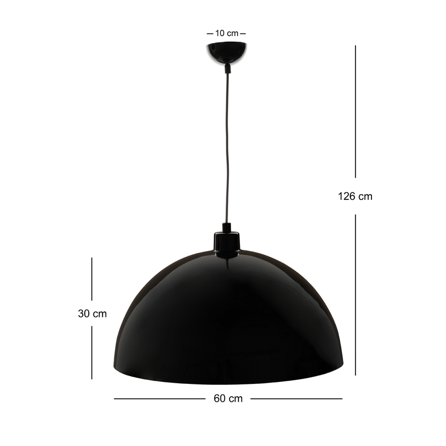 Brilagi - LED luster na sajli METALO 1xE27/40W/230V Ø 60 cm crna/bakarna