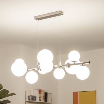 Brilagi - LED luster na sajli MILLA 10xG9/3W/230V crni krom/bijela