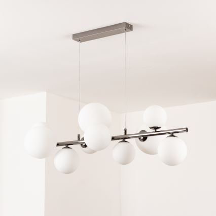 Brilagi - LED luster na sajli MILLA 10xG9/3W/230V crni krom/bijela