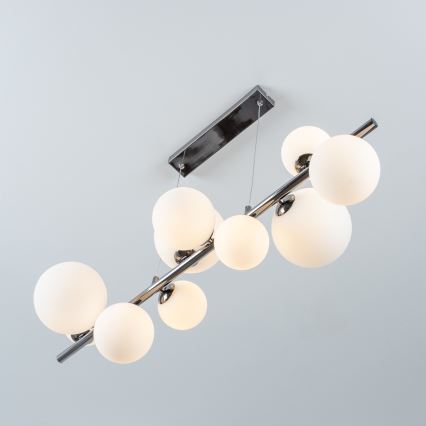 Brilagi - LED luster na sajli MILLA 10xG9/3W/230V crni krom/bijela