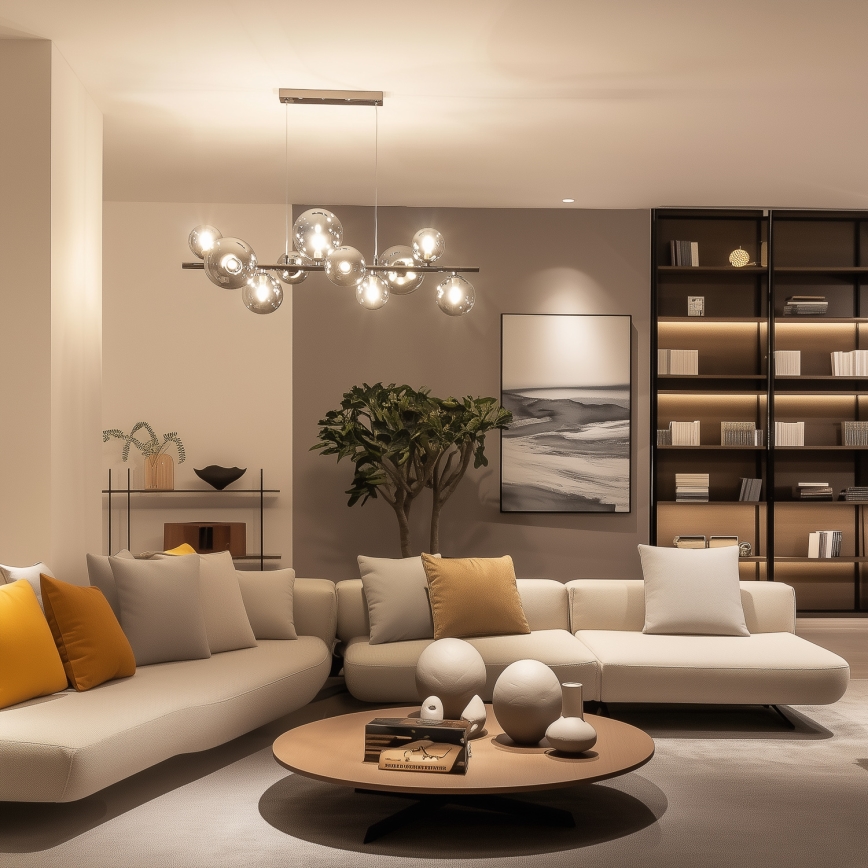 Brilagi - LED luster na sajli MILLA 10xG9/3W/230V crni krom/zadimljeno