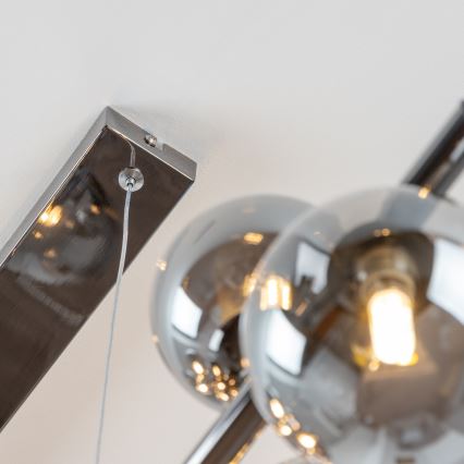 Brilagi - LED luster na sajli MILLA 10xG9/3W/230V crni krom/zadimljeno