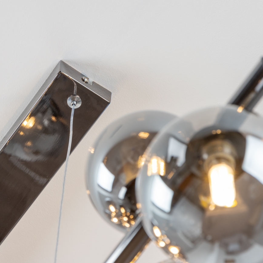 Brilagi - LED luster na sajli MILLA 10xG9/3W/230V crni krom/zadimljeno