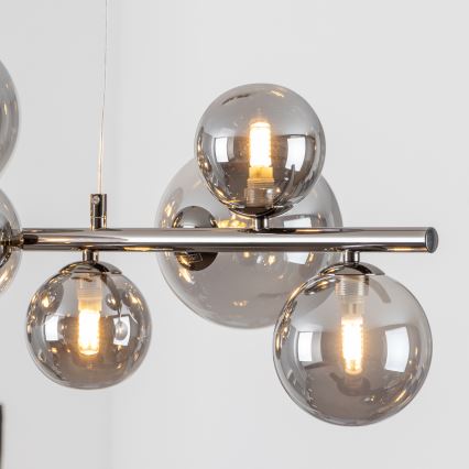 Brilagi - LED luster na sajli MILLA 10xG9/3W/230V crni krom/zadimljeno