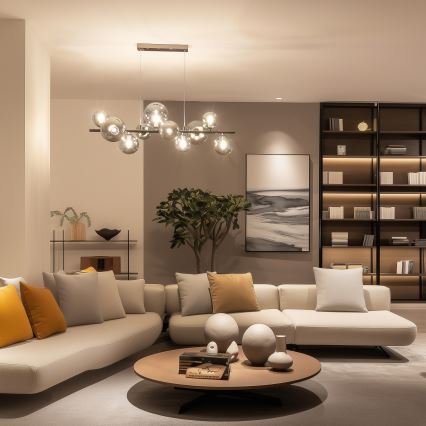 Brilagi - LED Luster na sajli MILLA 10xG9/3W/230V sjajni krom/dimna