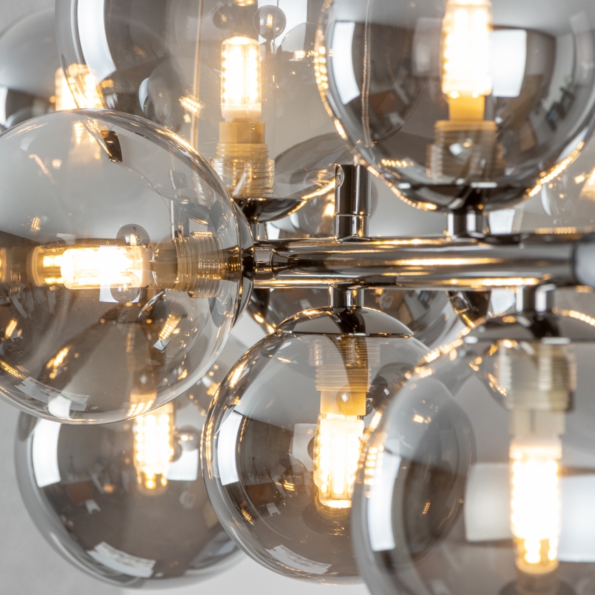 Brilagi - LED Luster na sajli MILLA 10xG9/3W/230V sjajni krom/dimna