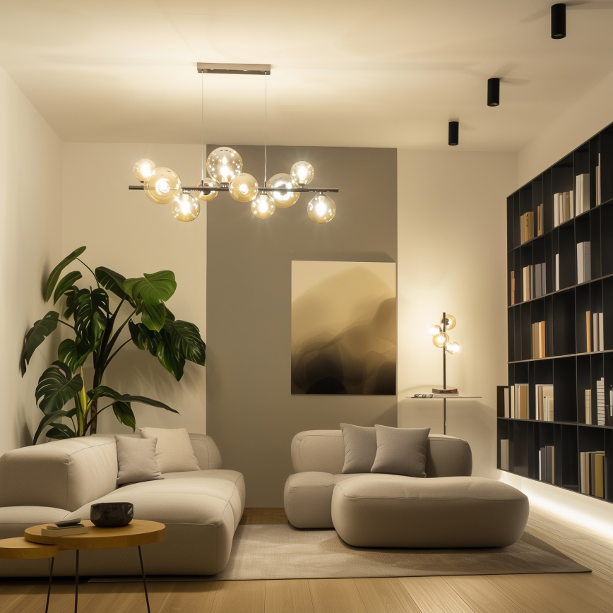 Brilagi - LED Luster na sajli MILLA 10xG9/3W/230V sjajni krom/zlatna