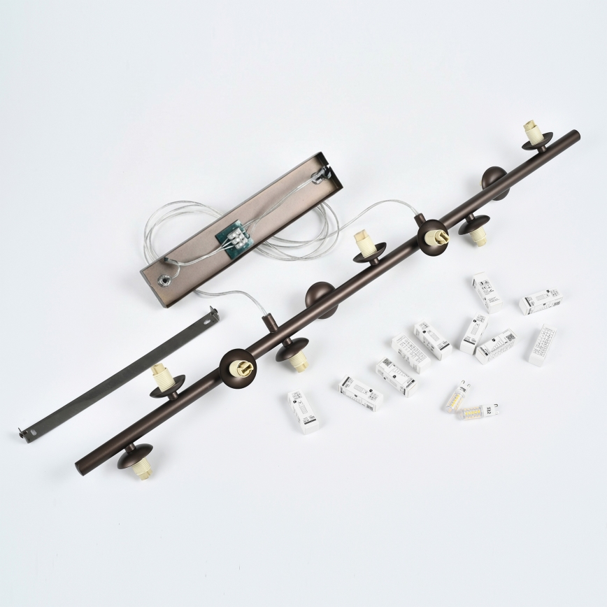 Brilagi - LED luster na sajli MILLA 10xG9/3W/230V smeđa/dimno-smeđa