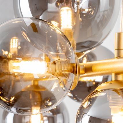 Brilagi - LED Luster na sajli MILLA 10xG9/3W/230V zlatna/dimna