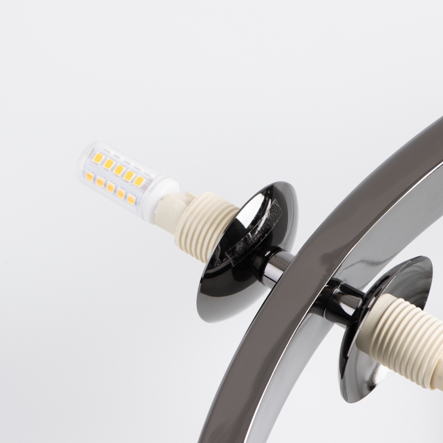 Brilagi - LED luster na sajli MILLA 15xG9/3W/230V crni krom/zlatni