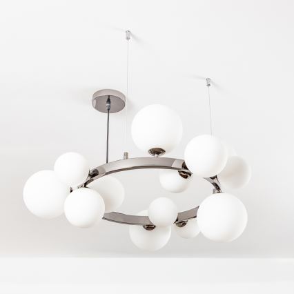 Brilagi - LED Luster na sajli MILLA 15xG9/3W/230V sjajni krom/bijela