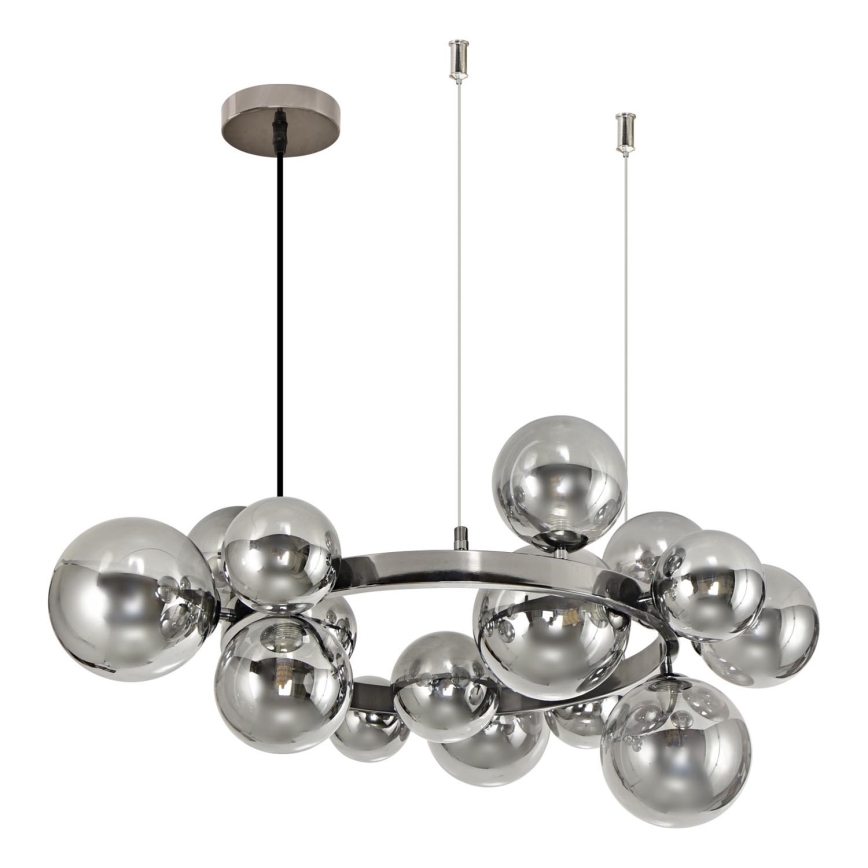 Brilagi - LED Luster na sajli MILLA 15xG9/3W/230V sjajni krom/dimna