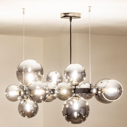 Brilagi - LED Luster na sajli MILLA 15xG9/3W/230V sjajni krom/dimna