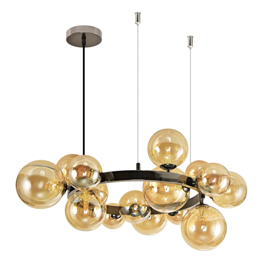 Brilagi - LED Luster na sajli MILLA 15xG9/3W/230V sjajni krom/zlatna
