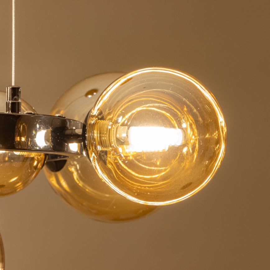 Brilagi - LED Luster na sajli MILLA 15xG9/3W/230V sjajni krom/zlatna