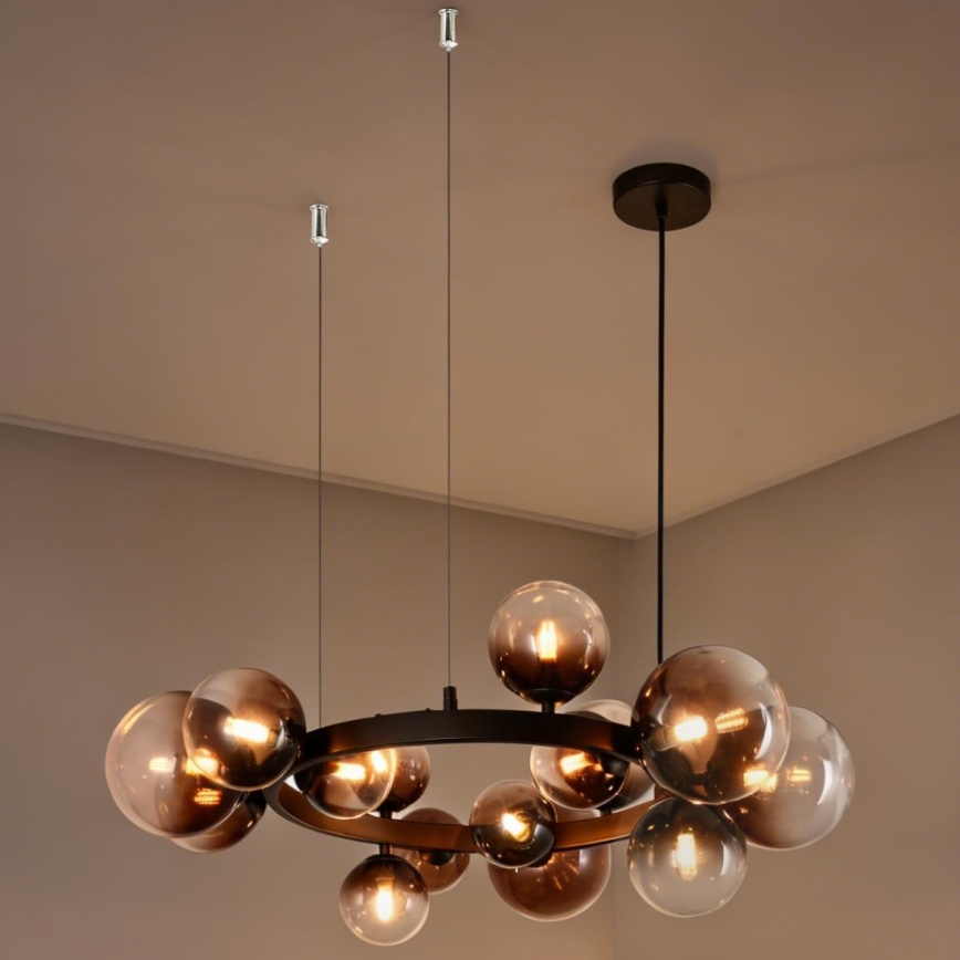 Brilagi - LED luster na sajli MILLA 15xG9/3W/230V smeđa/dimljeno-smeđa