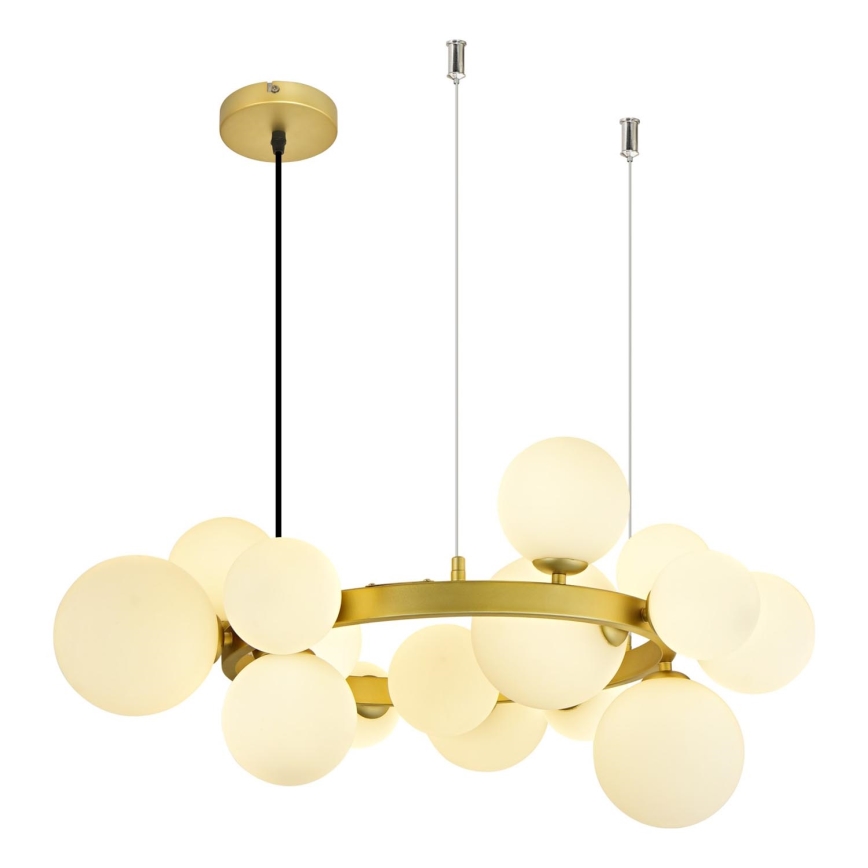 Brilagi - LED Luster na sajli MILLA 15xG9/3W/230V zlatna/bijela