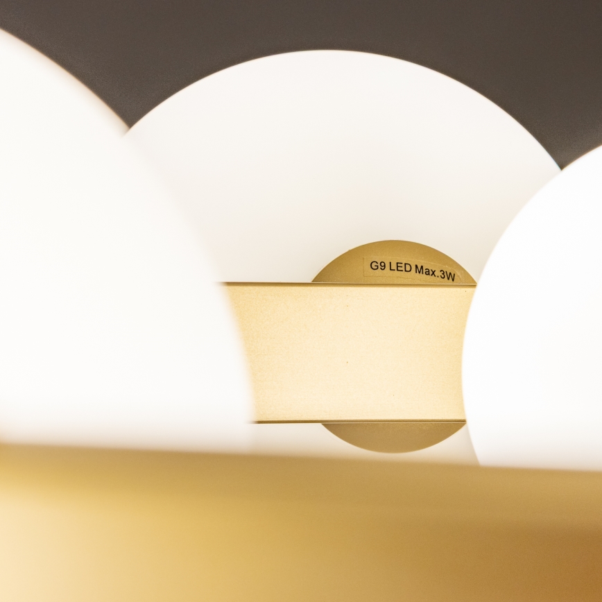 Brilagi - LED Luster na sajli MILLA 15xG9/3W/230V zlatna/bijela