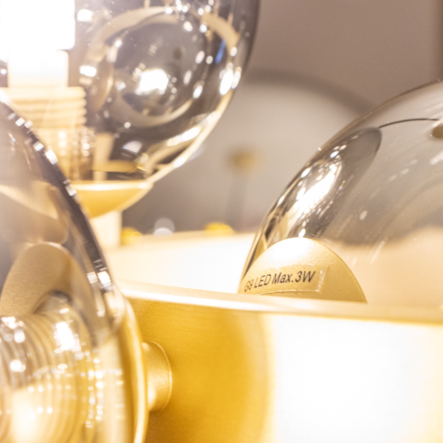 Brilagi - LED Luster na sajli MILLA 15xG9/3W/230V zlatna/dimna