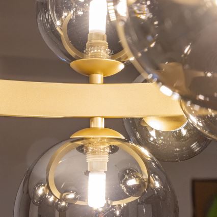 Brilagi - LED Luster na sajli MILLA 15xG9/3W/230V zlatna/dimna