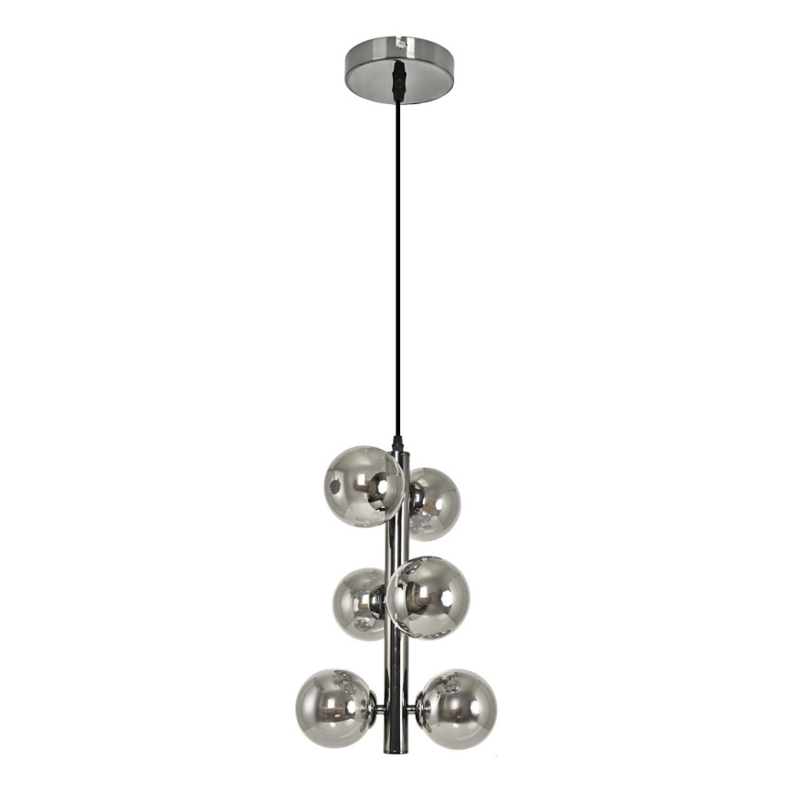 Brilagi - LED Luster na sajli MILLA 6xG9/3W/230V sjajni krom/dimna