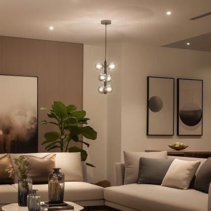 Brilagi - LED Luster na sajli MILLA 6xG9/3W/230V sjajni krom/dimna